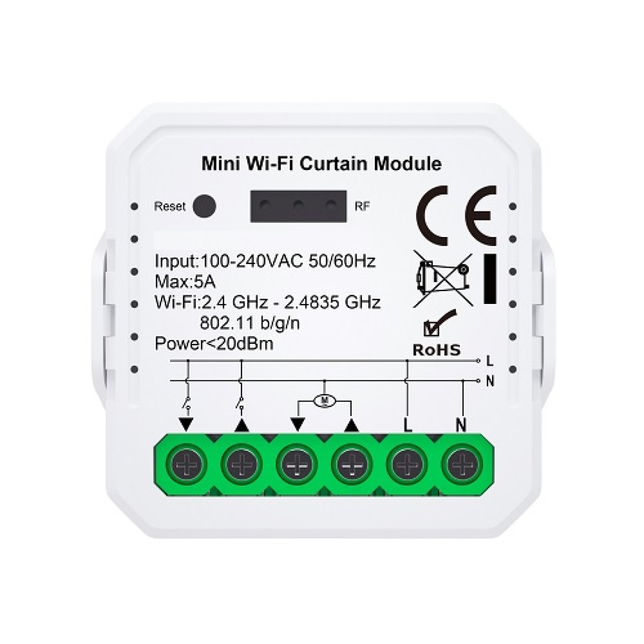 Modulo attuatore con 2 contatti UP-DOWN 230 Vca per motori_500